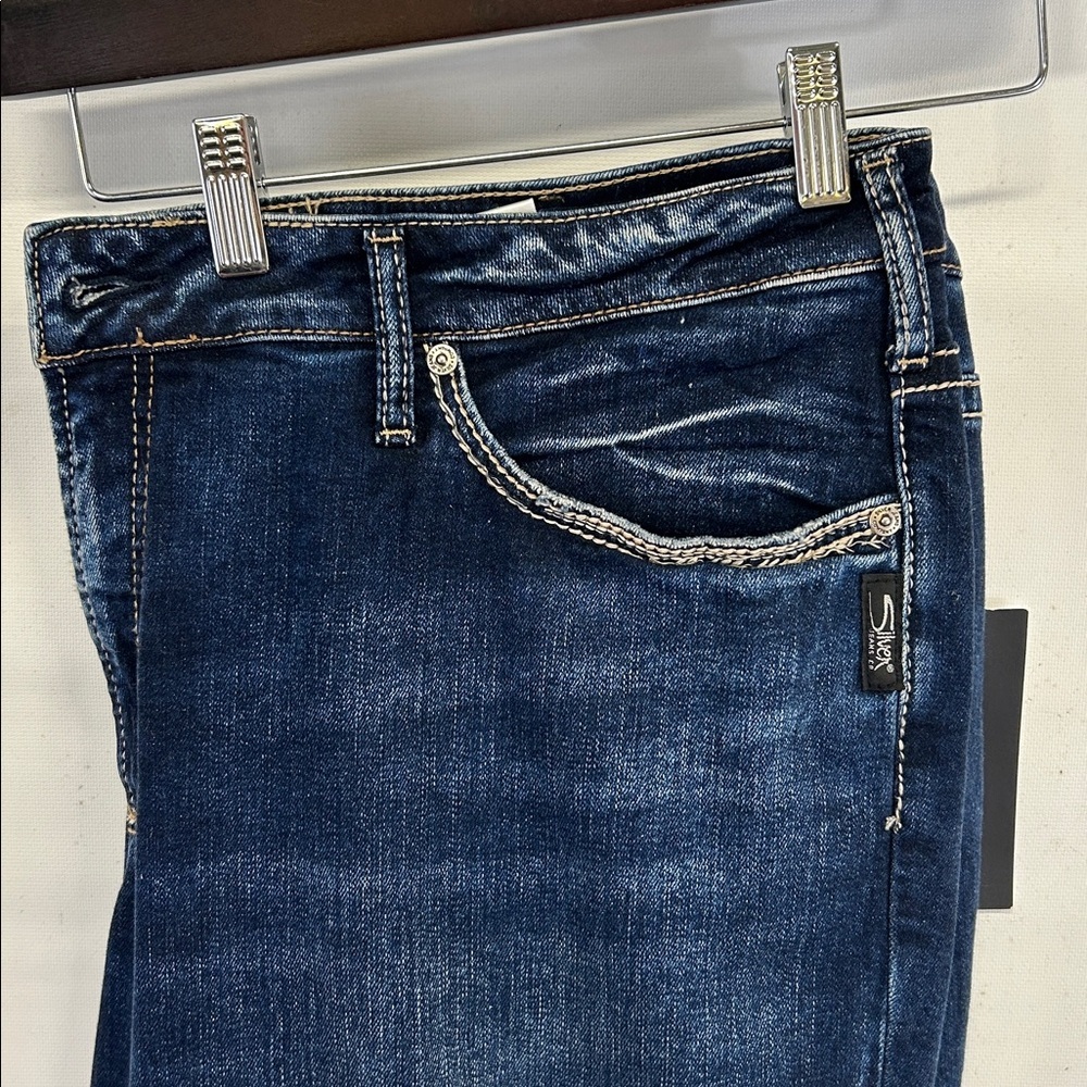 Silver Jeans Indigo Boyfriend jeans.  Sz 20  L 27 (NWT) - Picture 2 of 9